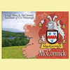 McCormick Coat of Arms Irish Family Name Fridge Magnets Set of 2