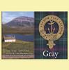 Gray Clan Badge Scottish Family Name Fridge Magnets Set of 2