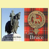 Bruce Clan Badge Scottish Family Name Fridge Magnets Set of 2