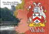 Walsh Coat of Arms Irish Family Name Fridge Magnets Set of 2