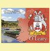 O'Leary Coat of Arms Irish Family Name Fridge Magnets Set of 2