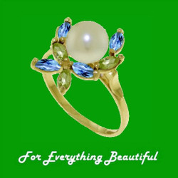 Ladies Gemstone and Pearl Rings