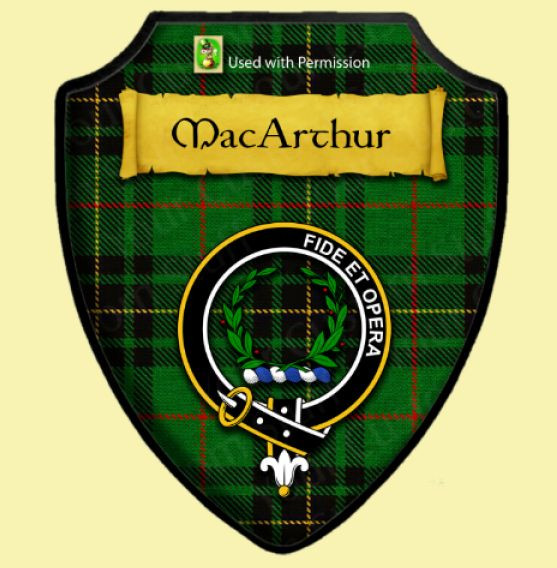 MacArthur Ancient Tartan Crest Wall Hanging Banner