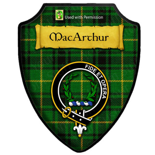 MacArthur Modern Tartan Crest T-shirt - Alba Celtic Style main image 1