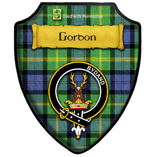 Gordon Ancient Tartan Crest Garden Flag