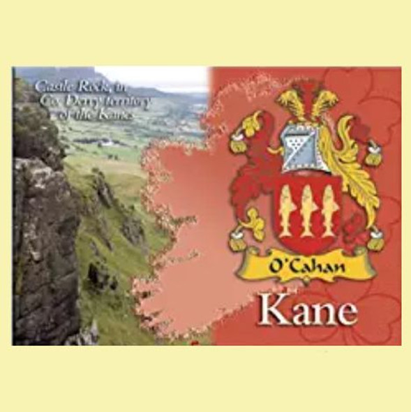 Kane  Coat of Arms Irish Family Name Fridge Magnets Set of 2