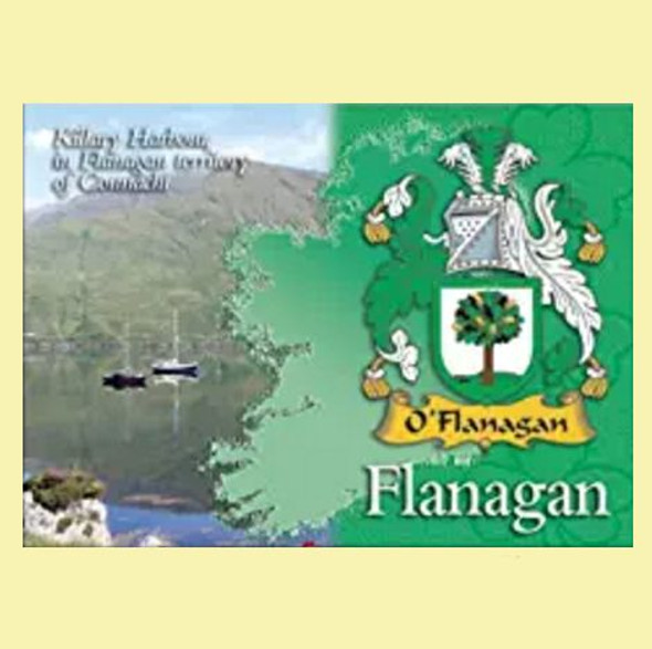 Flanagan Coat of Arms Irish Family Name Fridge Magnets Set of 4