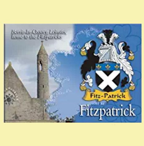 Fitzpatrick Coat of Arms Irish Family Name Fridge Magnets Set of 4