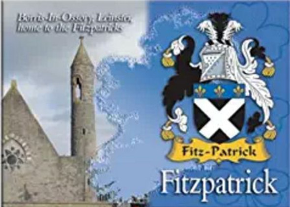 Fitzpatrick Coat of Arms Irish Family Name Fridge Magnets Set of 4