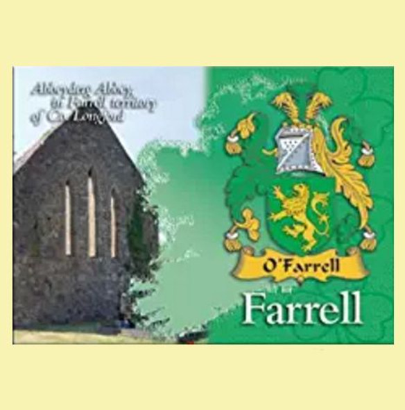 Farrell Coat of Arms Irish Family Name Fridge Magnets Set of 4