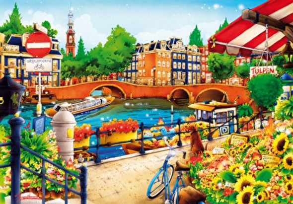 Amsterdam Location Themed Maxi Wooden Jigsaw Puzzle 250 Pieces