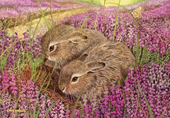 Brown Hare Leverets Animal Themed Maxi Wooden Jigsaw Puzzle 250 Pieces