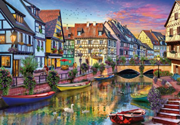 Colmar Canal Location Themed Maestro Wooden Jigsaw Puzzle 300 Pieces