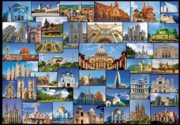 Great Churches Of The World Themed Maestro Wooden Jigsaw Puzzle 300 Pieces