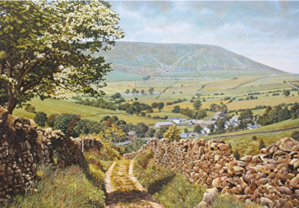 Pendle Hill In May Location Themed Maestro Wooden Jigsaw Puzzle 300 Pieces