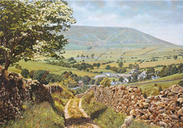 Pendle Hill In May Location Themed Majestic Wooden Jigsaw Puzzle 1500 Pieces