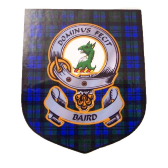 Baird Clan Tartan Clan Baird Badge Shield Decal Sticker