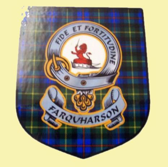 Farquharson Clan Tartan Clan Farquharson Badge Shield Decal Sticker