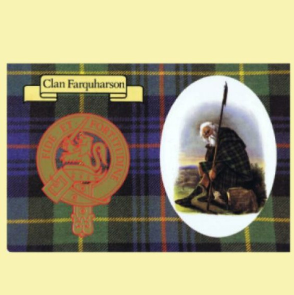 Farquharson Clan Crest Tartan History Farquharson Clan Badge Postcard