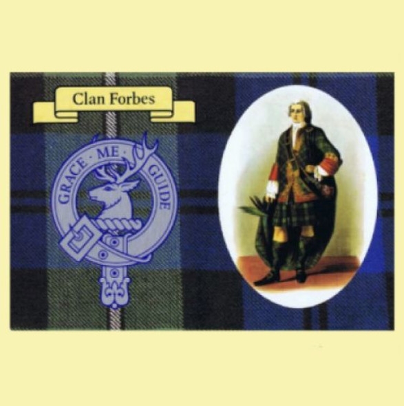 Forbes Clan Crest Tartan History Forbes Clan Badge Postcards Set of 2