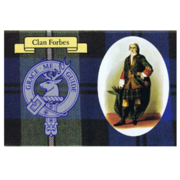 Forbes Clan Crest Tartan History Forbes Clan Badge Postcards Set of 2