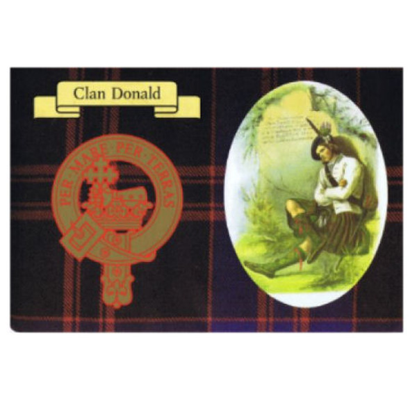 MacDonald Clan Crest Tartan History MacDonald Clan Badge Postcard