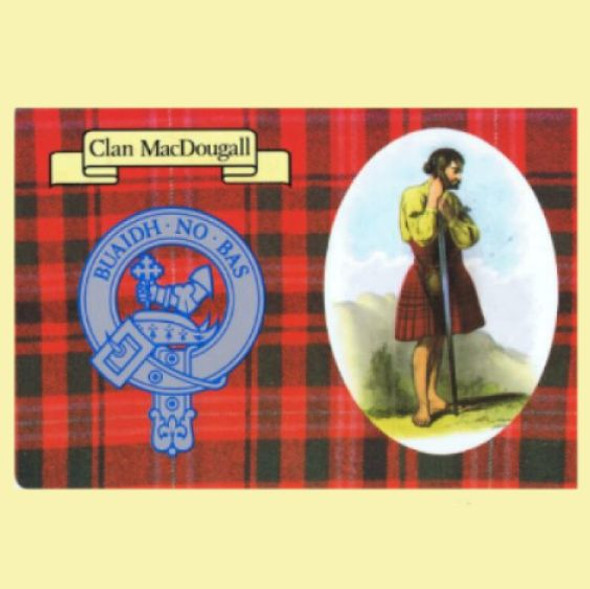 MacDougall Clan Crest Tartan History MacDougall Clan Badge Postcards Set of 2