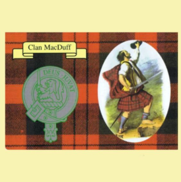 MacDuff Clan Crest Tartan History MacDuff Clan Badge Postcards Set of 2