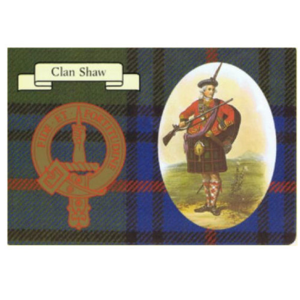 Shaw Clan Crest Tartan History Shaw Clan Badge Postcards Set of 2