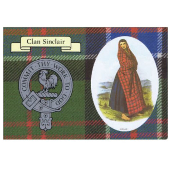 Sinclair Clan Crest Tartan History Sinclair Clan Badge Postcard