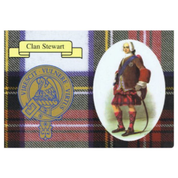 Stewart Clan Crest Tartan History Stewart Clan Badge Postcards Set of 2