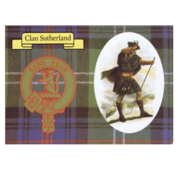 Sutherland Clan Crest Tartan History Sutherland Clan Badge Postcards Set of 2