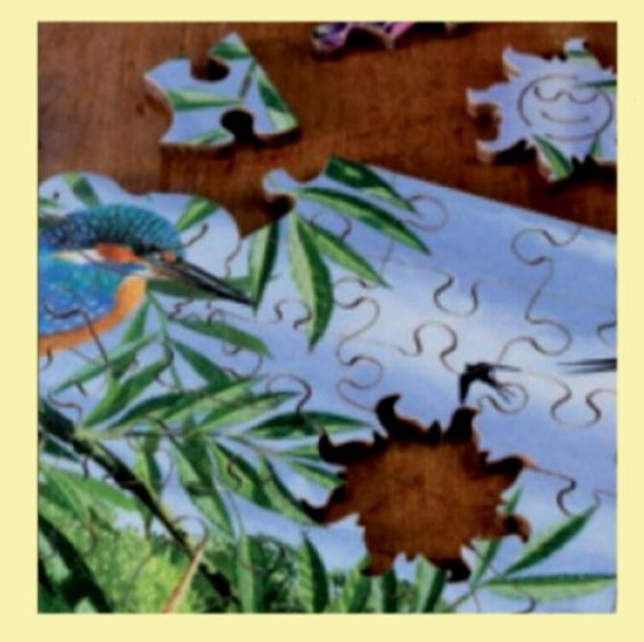 Breakfast In The Snow Bird Themed Maestro Wooden Jigsaw Puzzle 300 Pieces