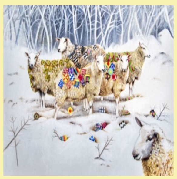 Sheep With Patchwork Animal Themed Maxi Wooden Jigsaw Puzzle 250 Pieces