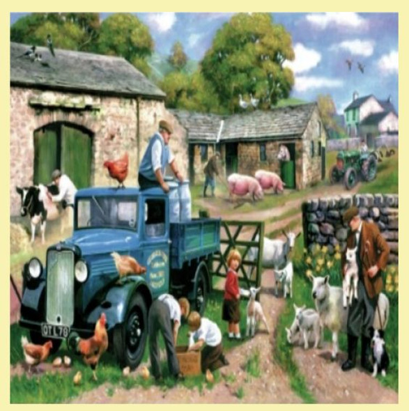 Spring Farm Animal Themed Maxi Wooden Jigsaw Puzzle 250 Pieces