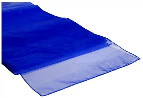Royal Blue Organza Wedding Table Runners Decorations x 5 For Hire