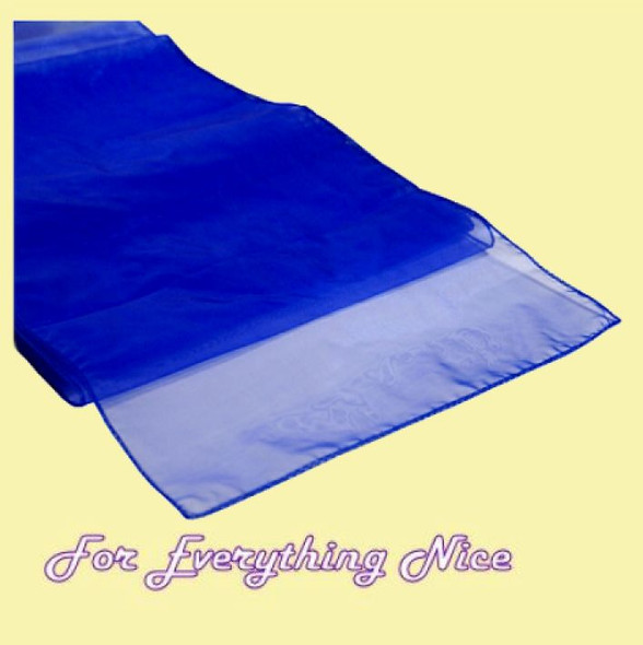 Royal Blue Organza Wedding Table Runners Decorations x 5 For Hire