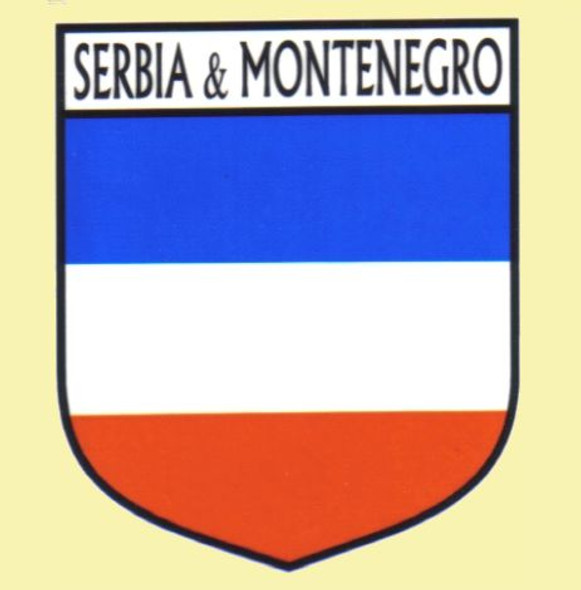 Serbia & Montenegro Flag Country Flag Serbia & Montenegro Decals Stickers Set of 3