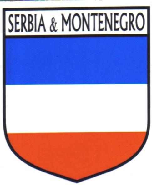 Serbia & Montenegro Flag Country Flag Serbia & Montenegro Decals Stickers Set of 3