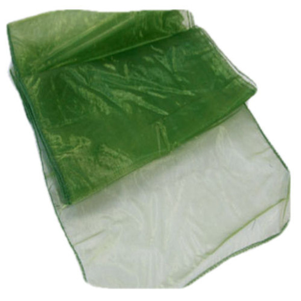 Spring Moss Organza Wedding Table Runners Decorations x 25 For Hire