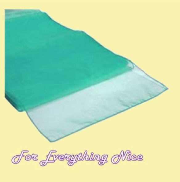 Turquoise Organza Wedding Table Runners Decorations x 5 For Hire