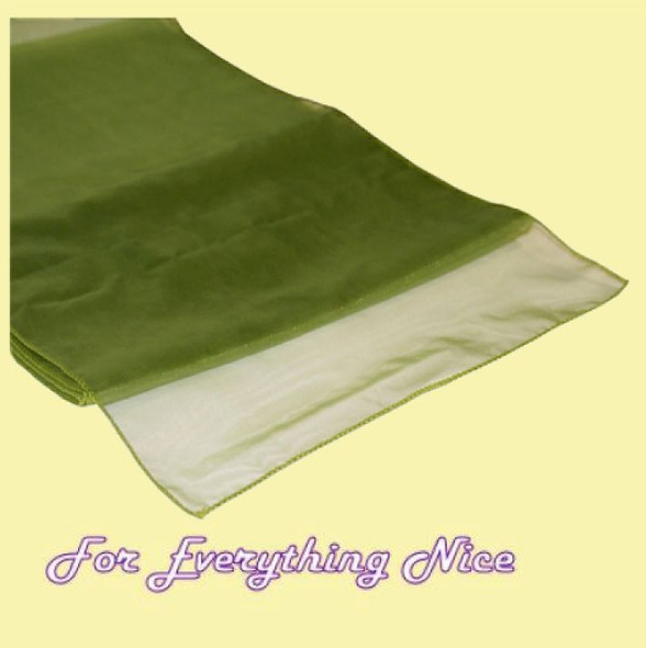 Willow Green Organza Wedding Table Runners Decorations x 5 For Hire