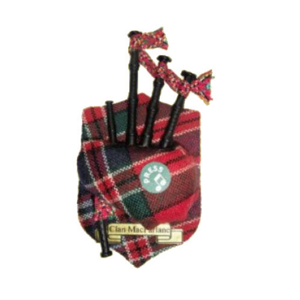 MacFarlane Clan Tartan Musical Bagpipe Fridge Magnets Set of 3