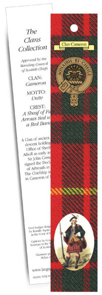 Cameron Clan Tartan Cameron History Bookmarks Pack of 10