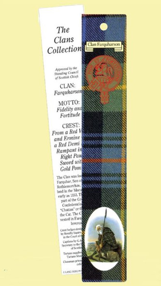 Farquharson Clan Tartan Farquharson History Bookmarks Pack of 10