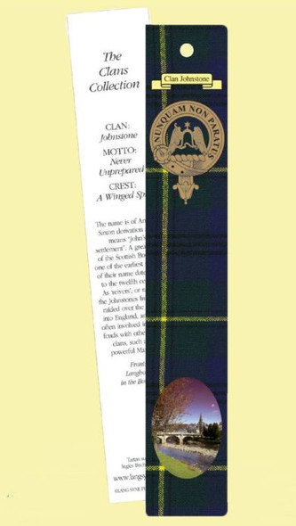 Johnstone Clan Tartan Johnstone History Bookmarks Set of 2