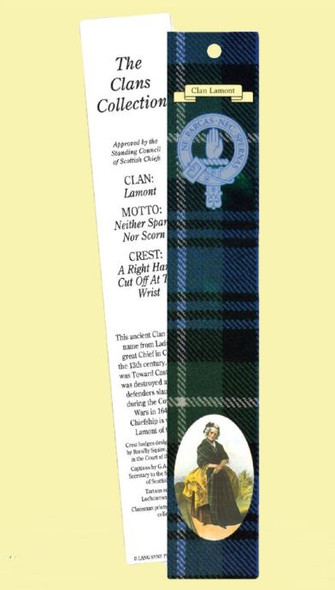 Lamont Clan Tartan Lamont History Bookmarks Set of 2