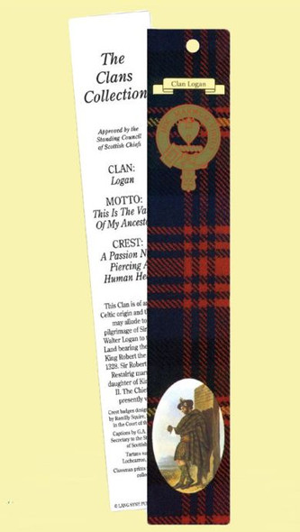 Logan Clan Tartan Logan History Bookmarks Set of 2