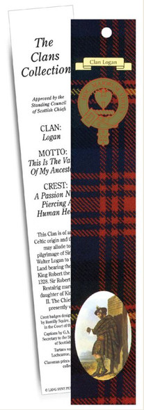 Logan Clan Tartan Logan History Bookmarks Set of 2