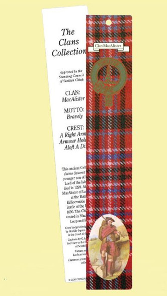 MacAlister Clan Tartan MacAlister History Bookmarks Set of 2